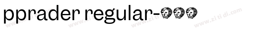 pprader regular字体转换